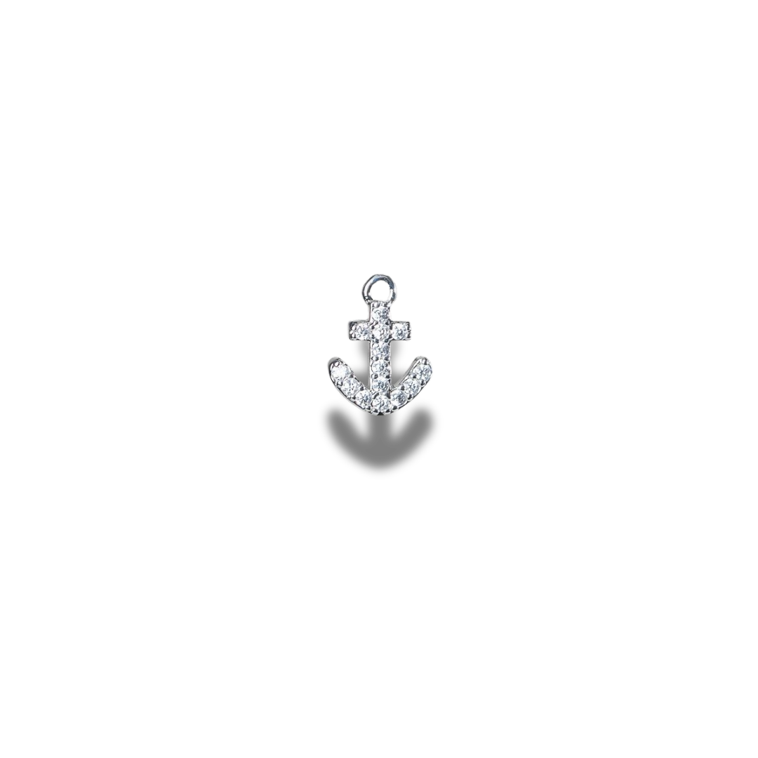 Charm ancre strass
