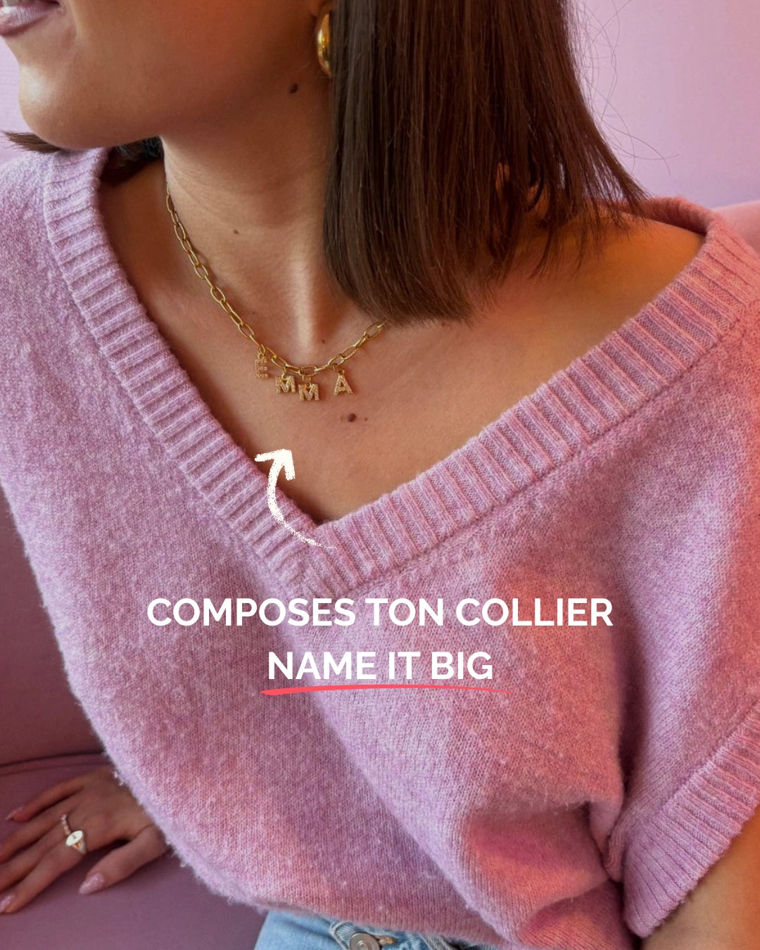 Collier charms Name it (Big)