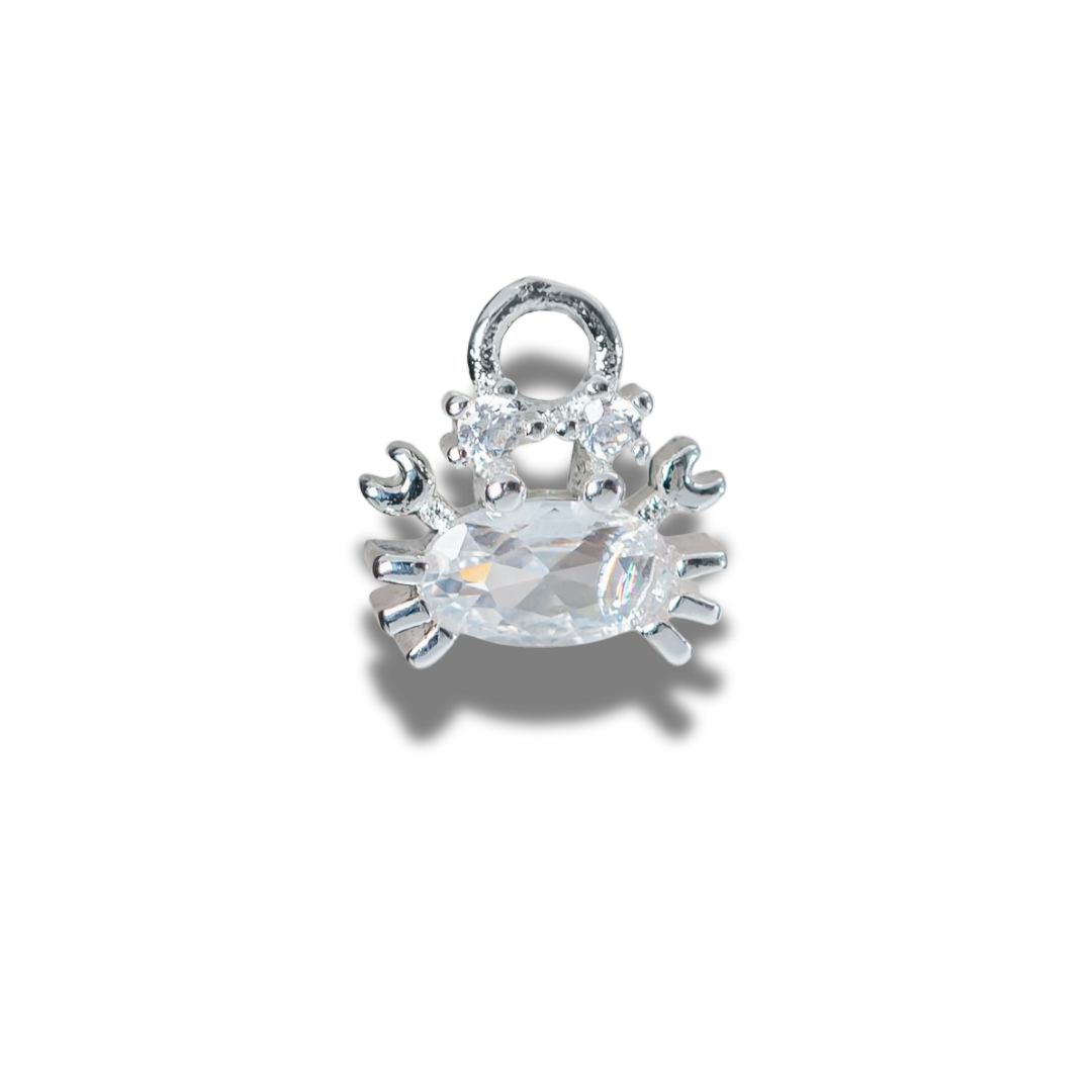 Charm crabe strass