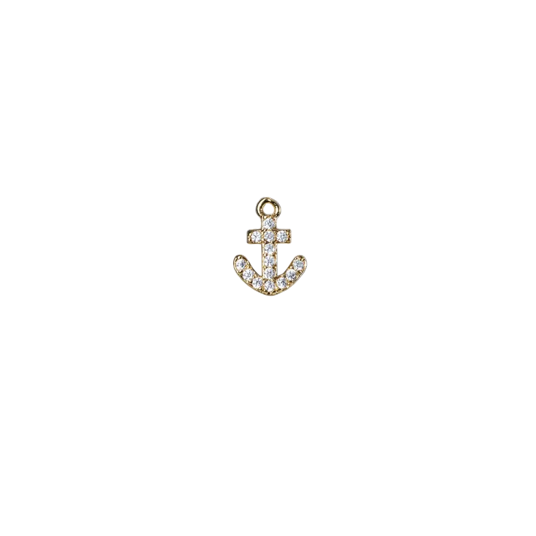 Charm ancre strass
