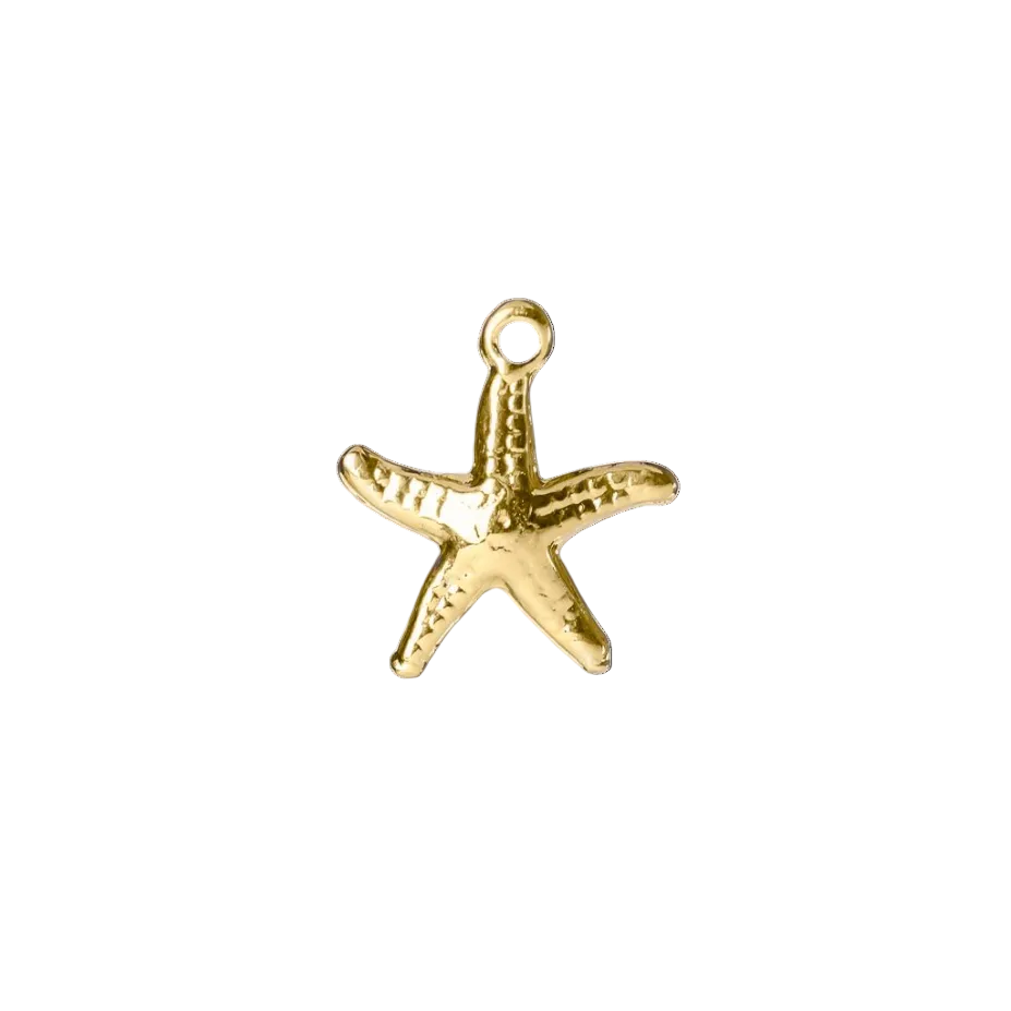 Charm étoile de mer doré